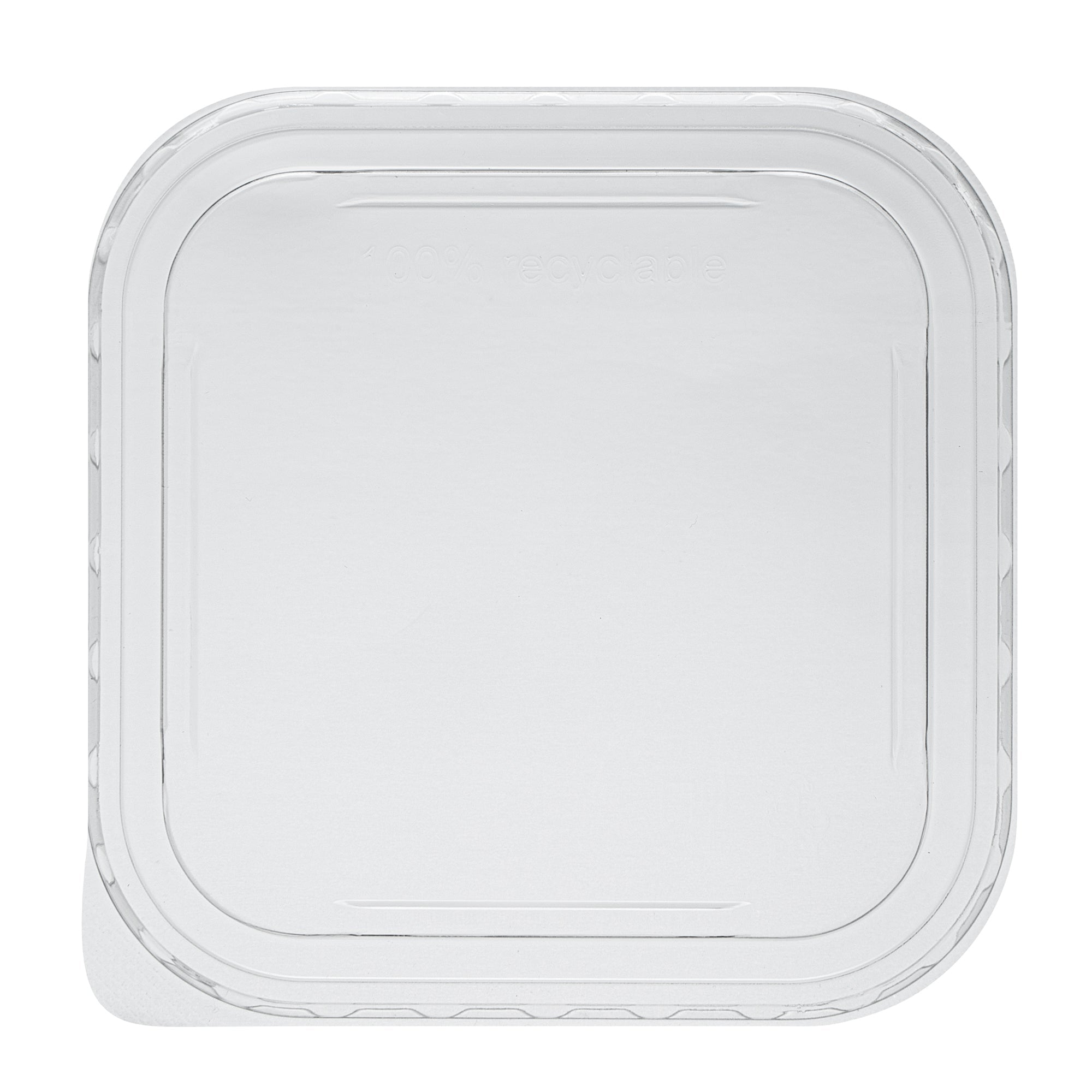 Matsuri Vision Clear PET Plastic Lid - Fits 17 and 22 oz Sushi Containers, Anti-Fog - 100 count box