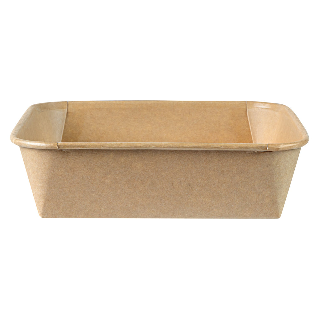 Matsuri Vision 34 oz Square Kraft Paper Sushi Container - 7" x 7" x 2" - 100 count box