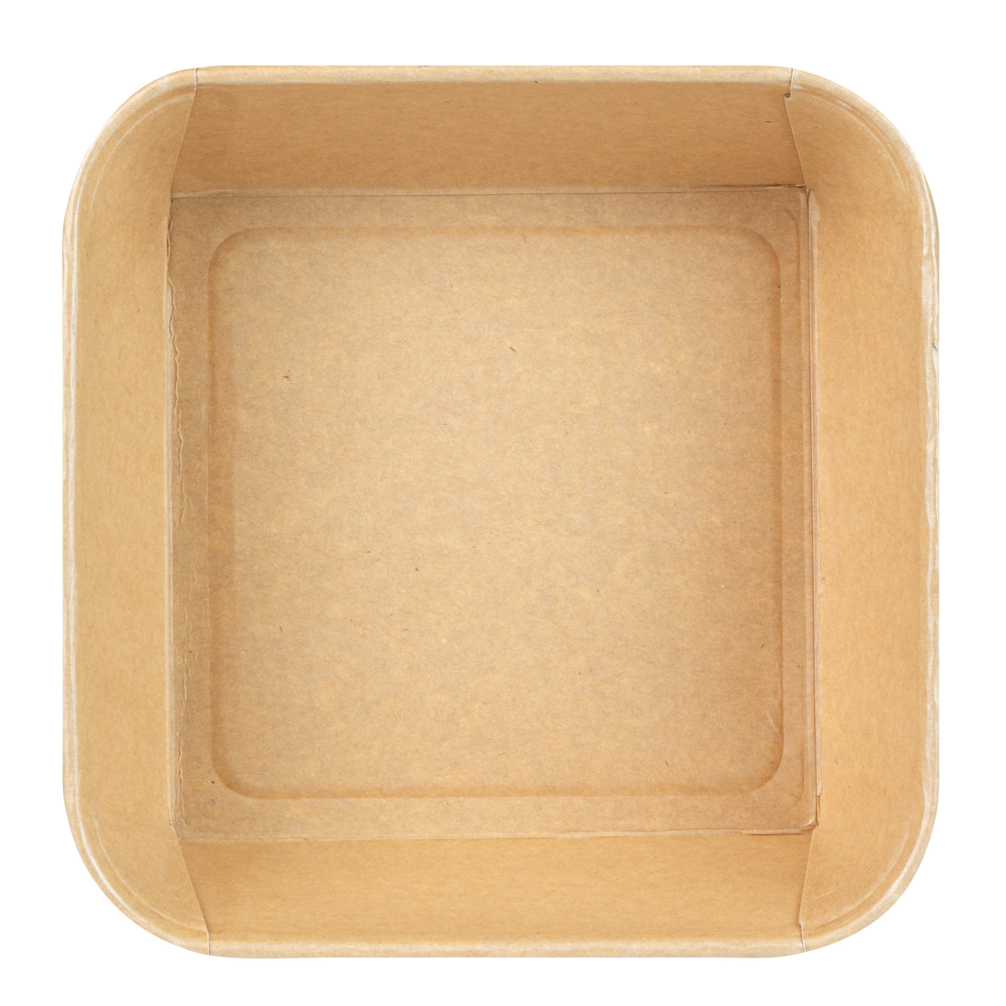 Matsuri Vision 45 oz Square Kraft Paper Sushi Container - 7" x 7" x 2 1/4" - 50 count box