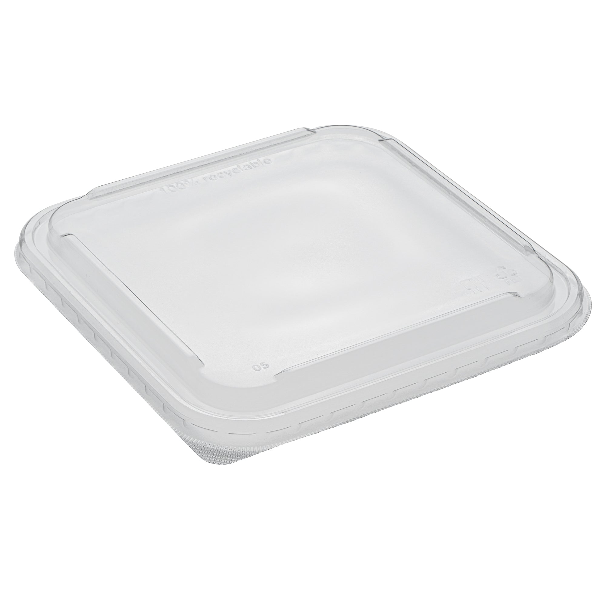 Matsuri Vision Clear PET Plastic Lid - Fits 34 and 45 oz Sushi Containers, Anti-Fog - 50 count box