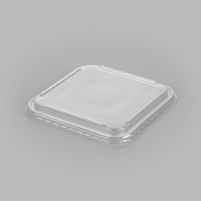 Matsuri Vision Clear PET Plastic Lid - Fits 34 and 45 oz Sushi Containers, Anti-Fog - 100 count box