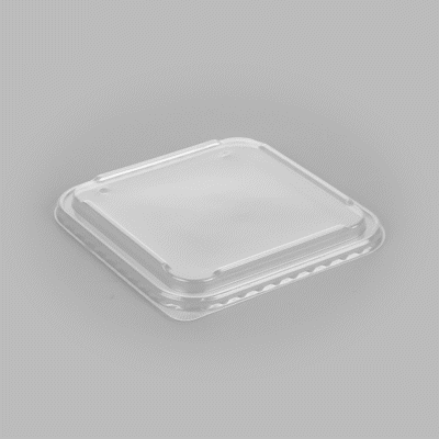Matsuri Vision Clear PP Plastic Lid - Fits 34 and 45 oz Sushi Containers, Anti-Fog - 50 count box