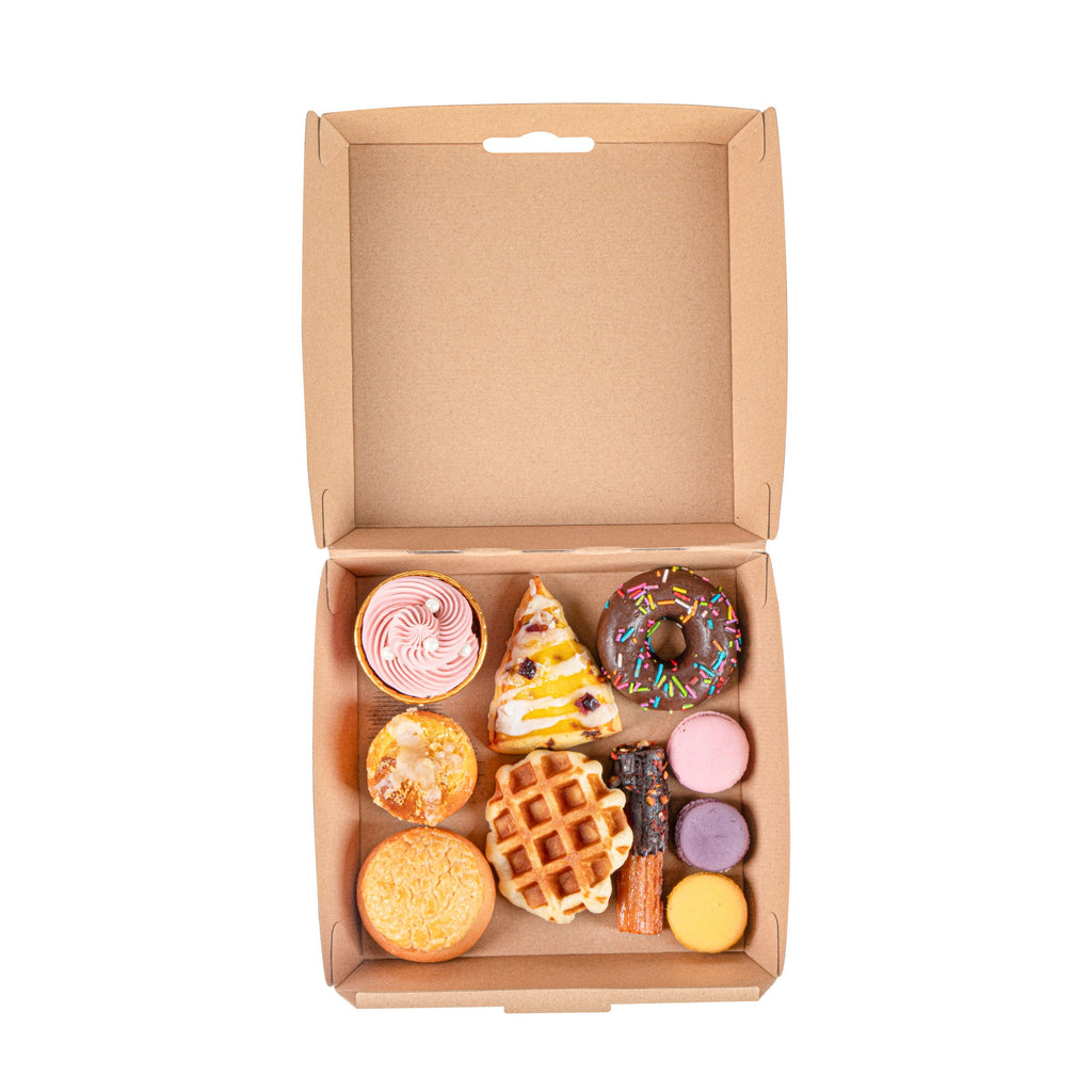 Bio Tek Square Kraft Paper Corrugated Clamshell Container - 8" x 8" x 3 1/4" - 100 count box