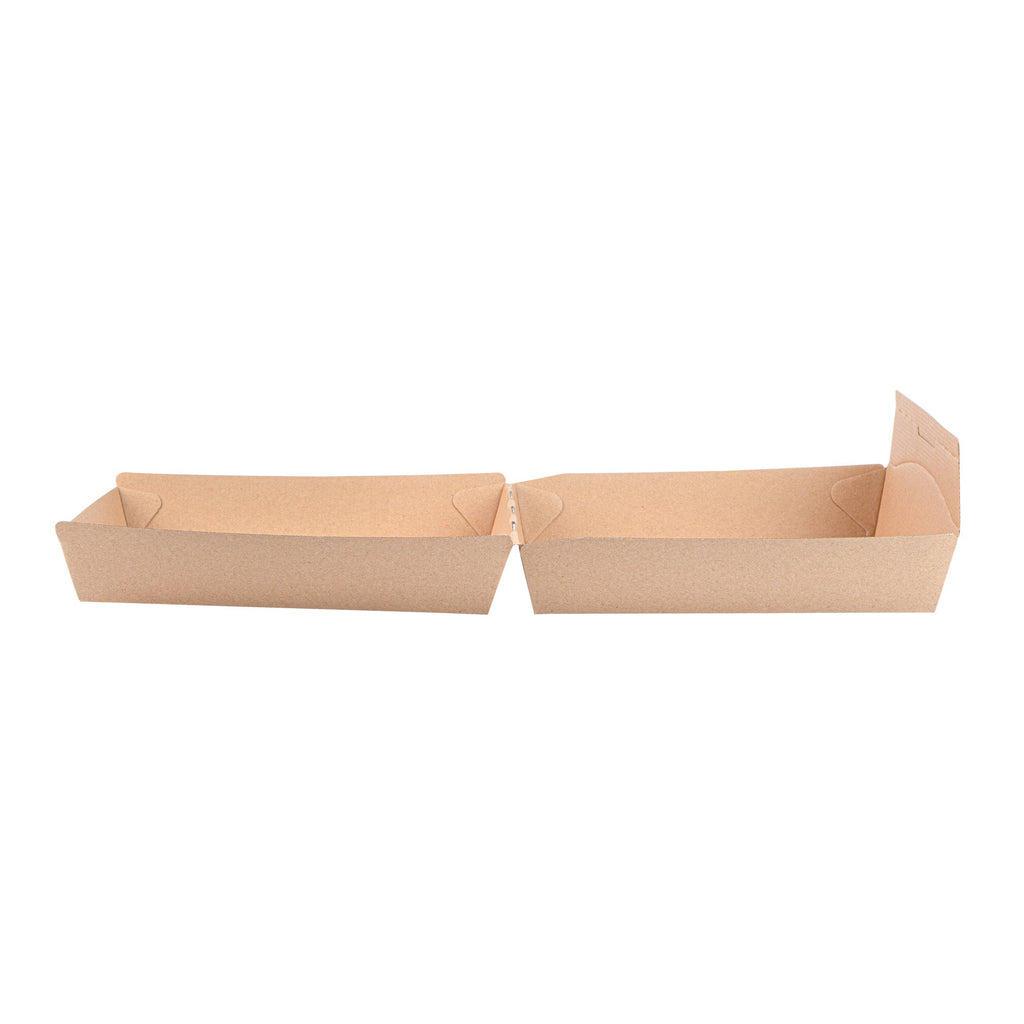 Bio Tek Square Kraft Paper Corrugated Clamshell Container - 8" x 8" x 3 1/4" - 100 count box