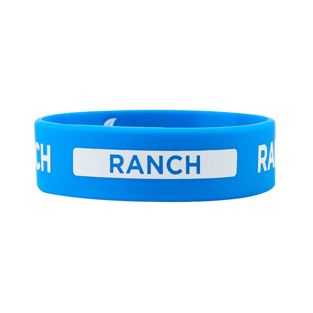 First In First Out Blue Silicone Ranch Label Band - Fits 16, 20 and 24 oz Squeeze Bottles - 1 count box