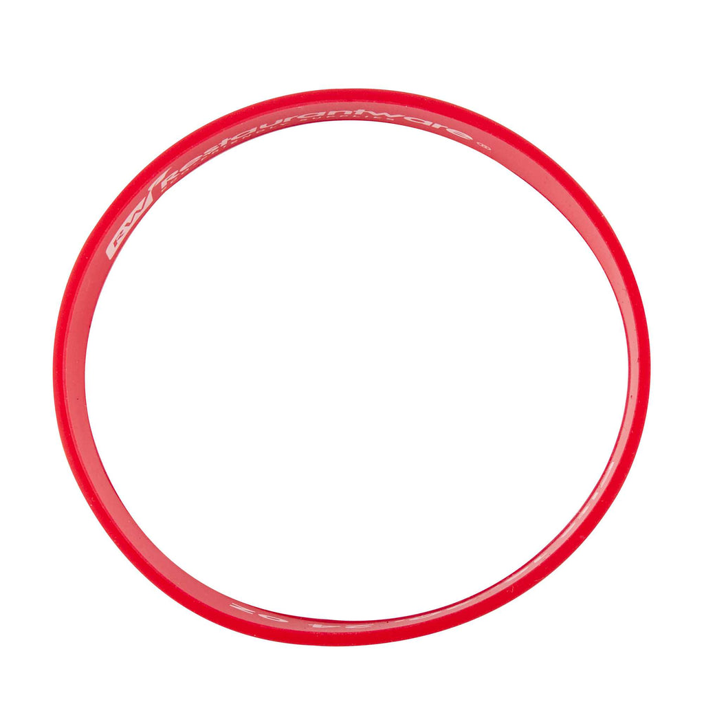 First In First Out Red Silicone BBQ Label Band - Fits 16, 20 and 24 oz Squeeze Bottles - 1 count box