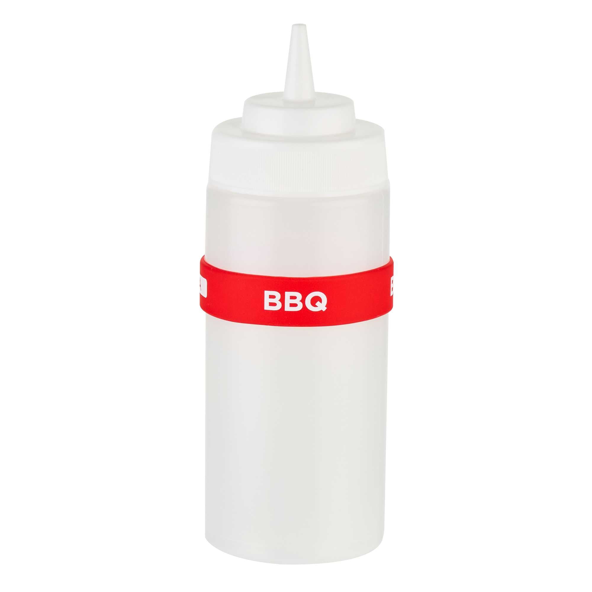 First In First Out Red Silicone BBQ Label Band - Fits 16, 20 and 24 oz Squeeze Bottles - 1 count box