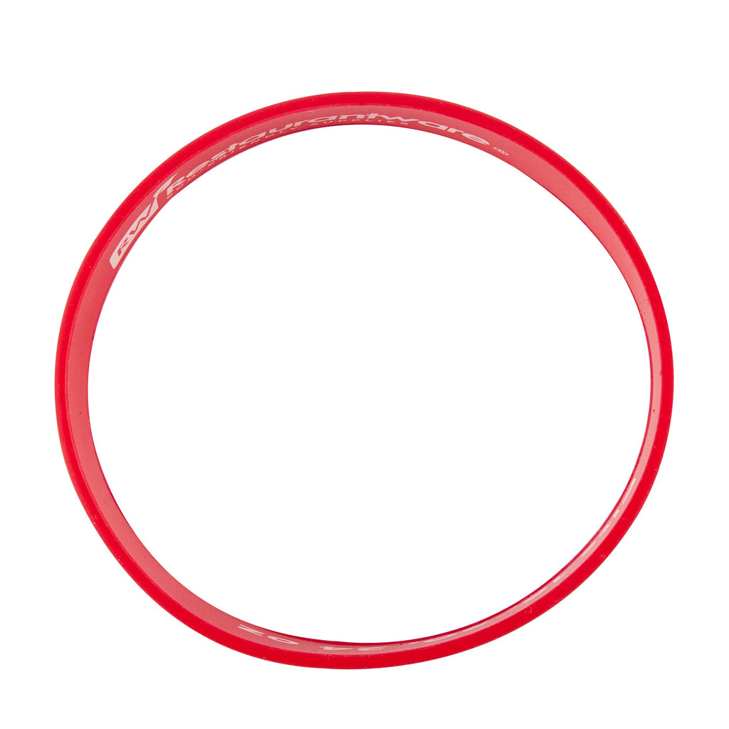 First In First Out Red Silicone BBQ Label Band - Fits 16, 20 and 24 oz Squeeze Bottles - 10 count box