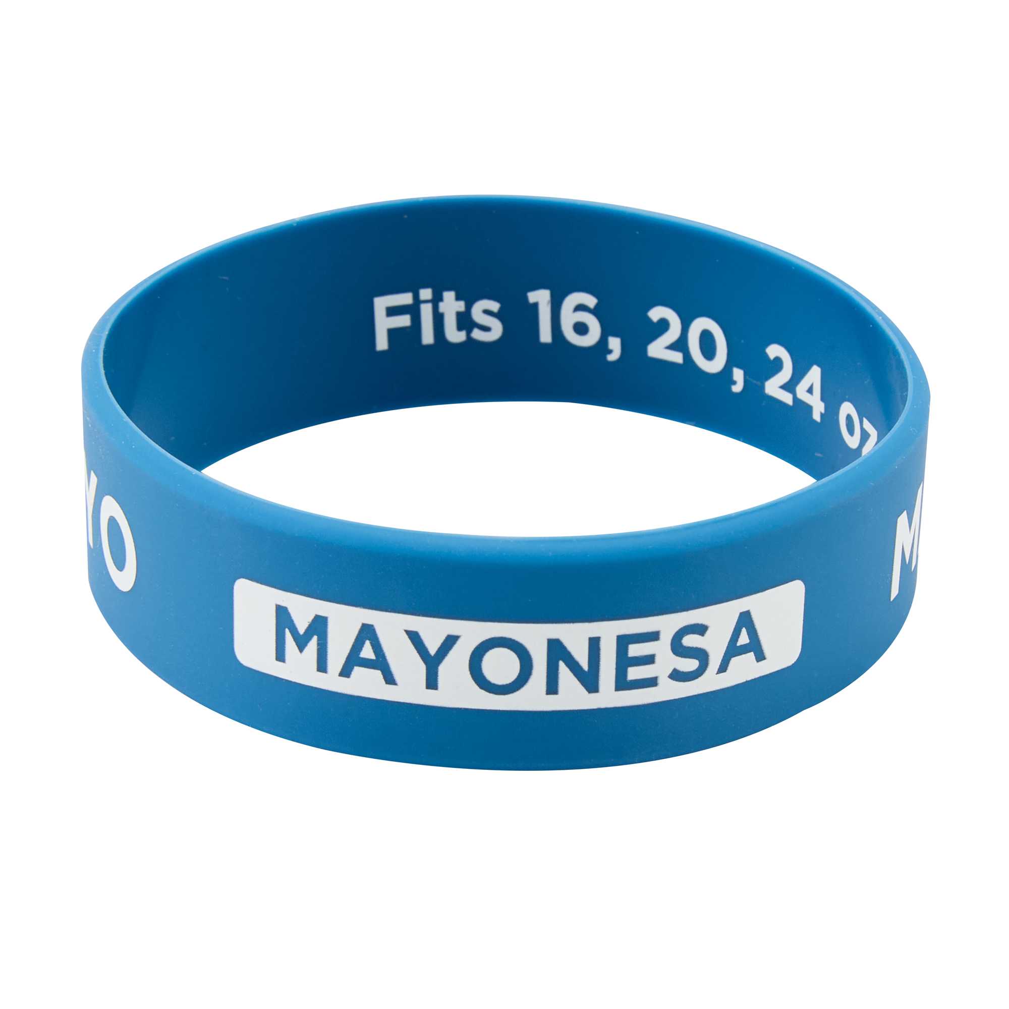 First In First Out Blue Silicone Mayo Label Band - Fits 16, 20 and 24 oz Squeeze Bottles - 1 count box