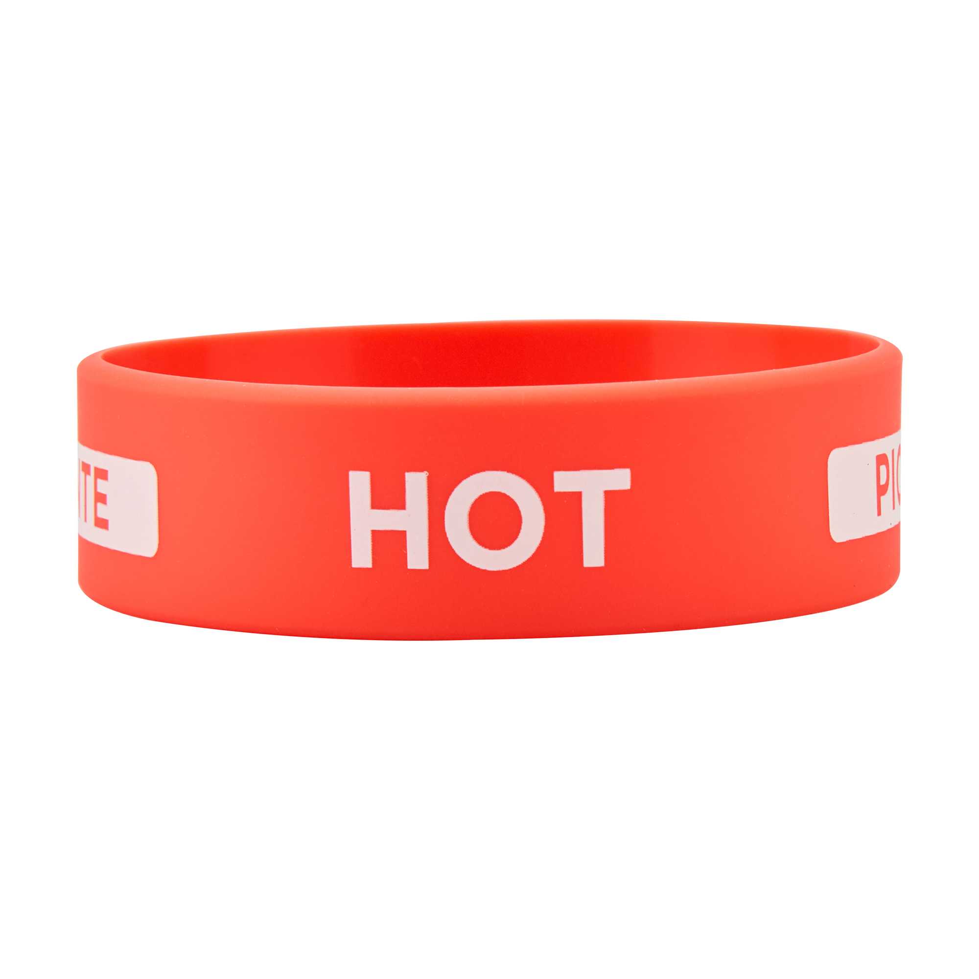 First In First Out Red Silicone Hot Label Band - Fits 16, 20 and 24 oz Squeeze Bottles - 1 count box