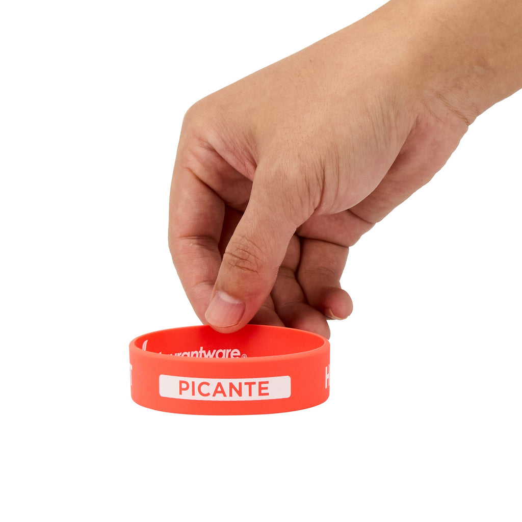 First In First Out Red Silicone Hot Label Band - Fits 16, 20 and 24 oz Squeeze Bottles - 10 count box