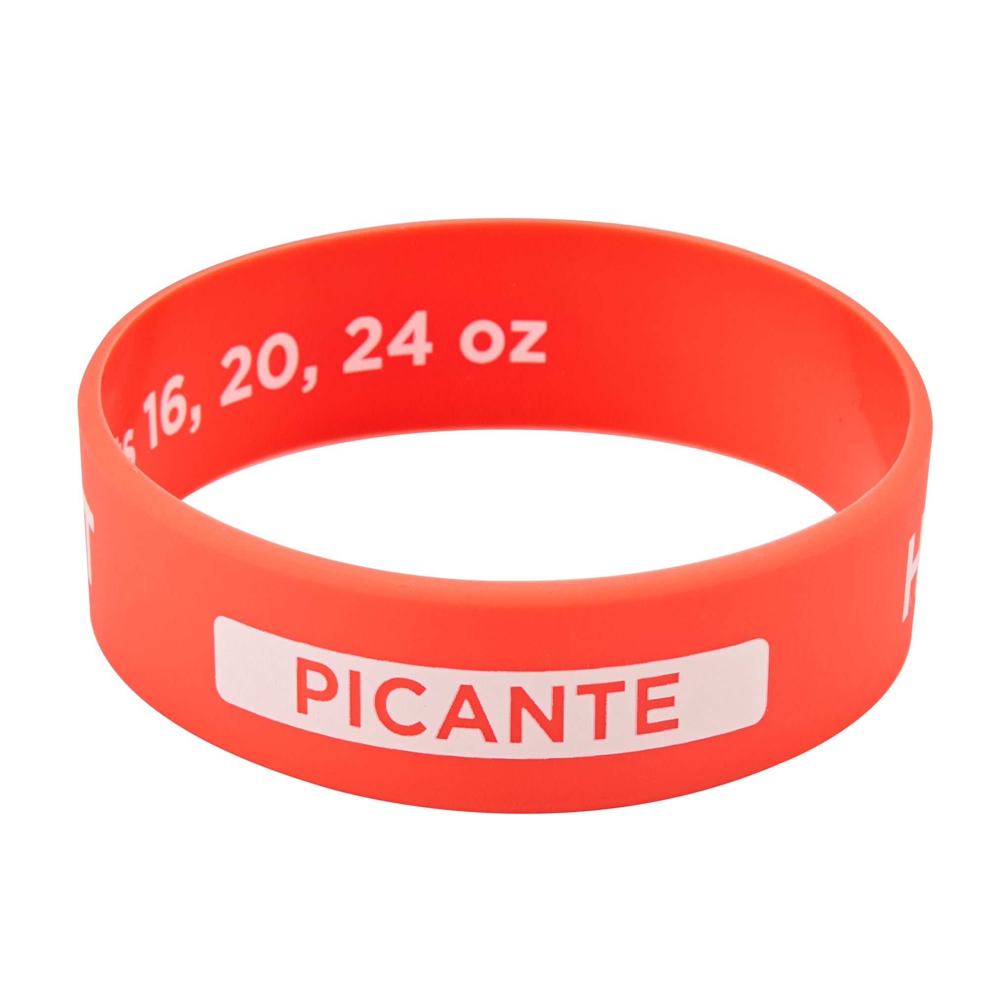 First In First Out Red Silicone Hot Label Band - Fits 16, 20 and 24 oz Squeeze Bottles - 10 count box