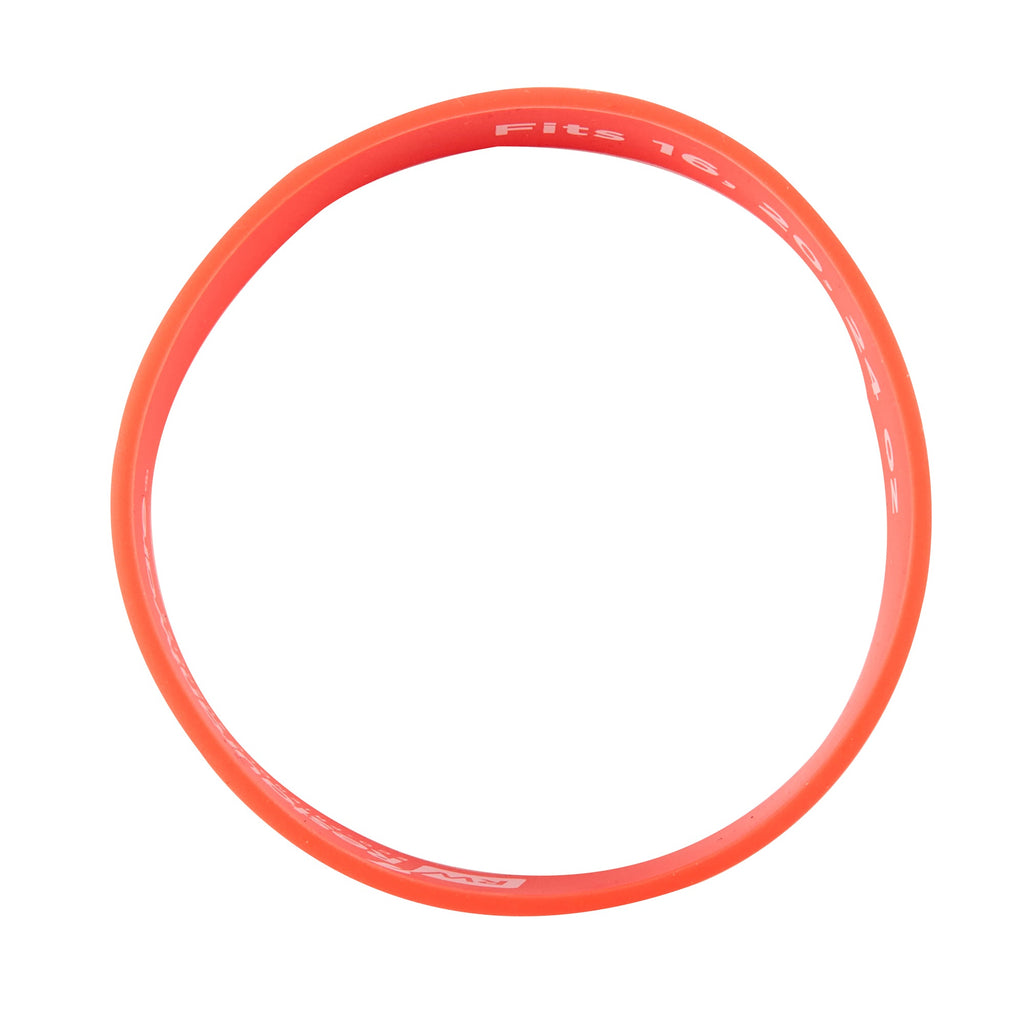 First In First Out Red Silicone Hot Label Band - Fits 16, 20 and 24 oz Squeeze Bottles - 10 count box