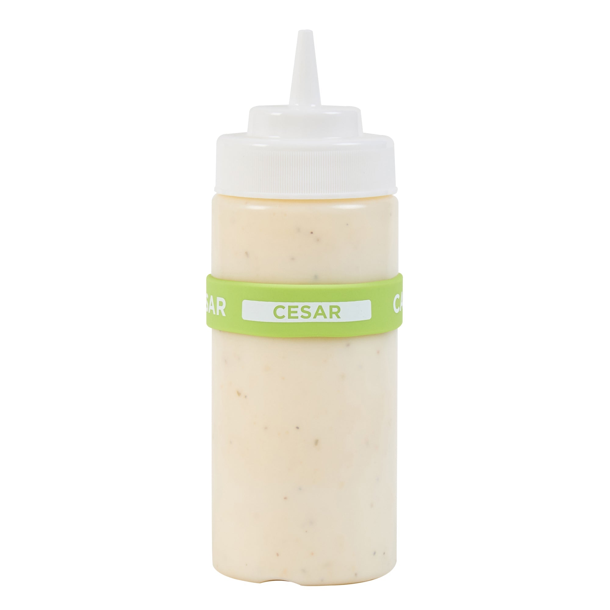 First In First Out Green Silicone Caesar Label Band - Fits 16, 20 and 24 oz Squeeze Bottles - 10 count box