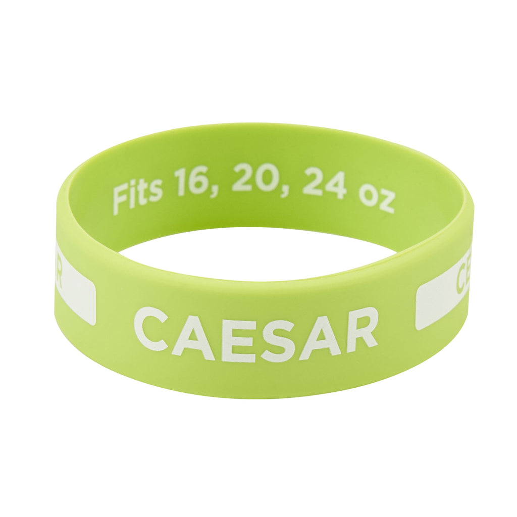 First In First Out Green Silicone Caesar Label Band - Fits 16, 20 and 24 oz Squeeze Bottles - 10 count box