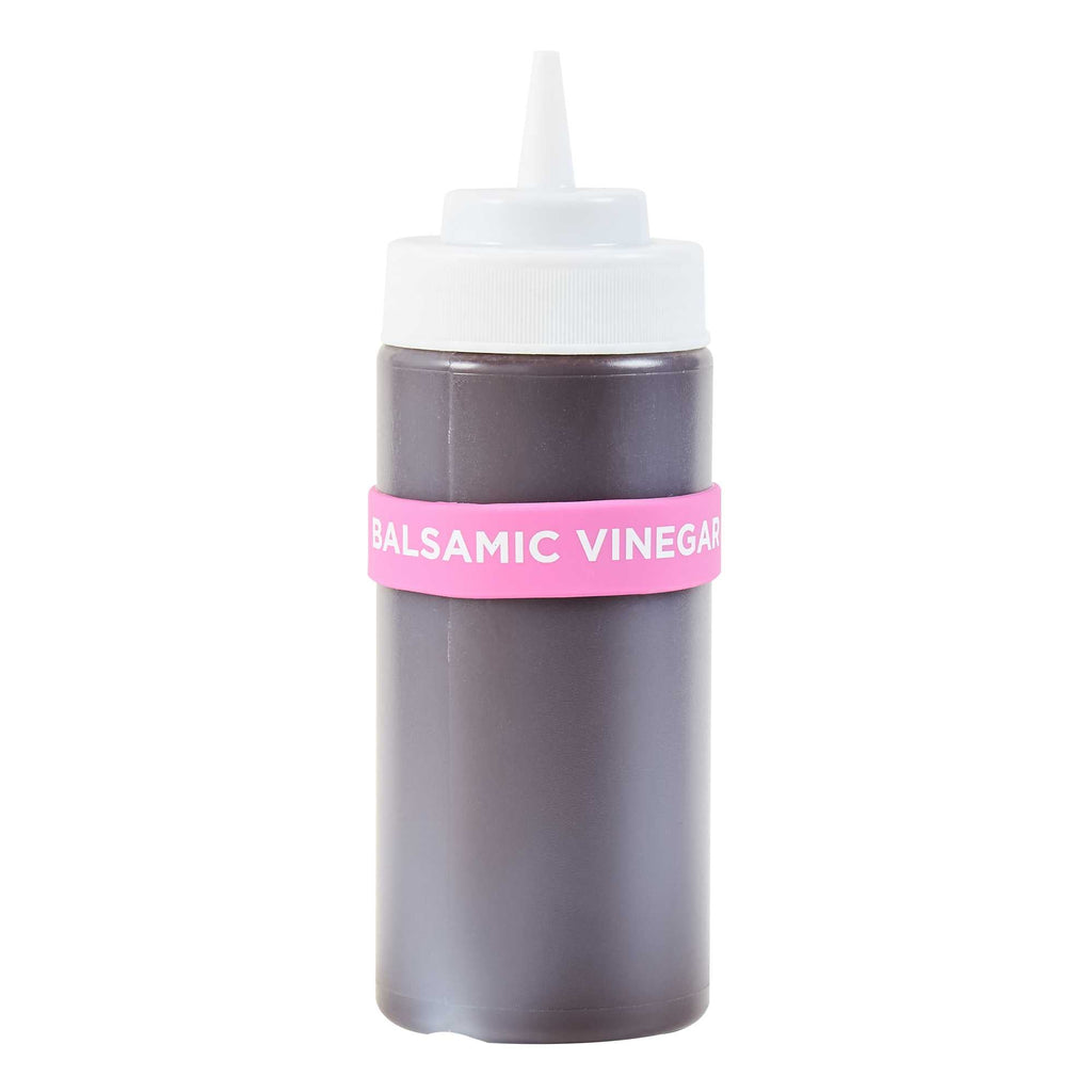 First In First Out Purple Silicone Balsamic Vinegar Label Band - Fits 16, 20 and 24 oz Squeeze Bottles - 1 count box
