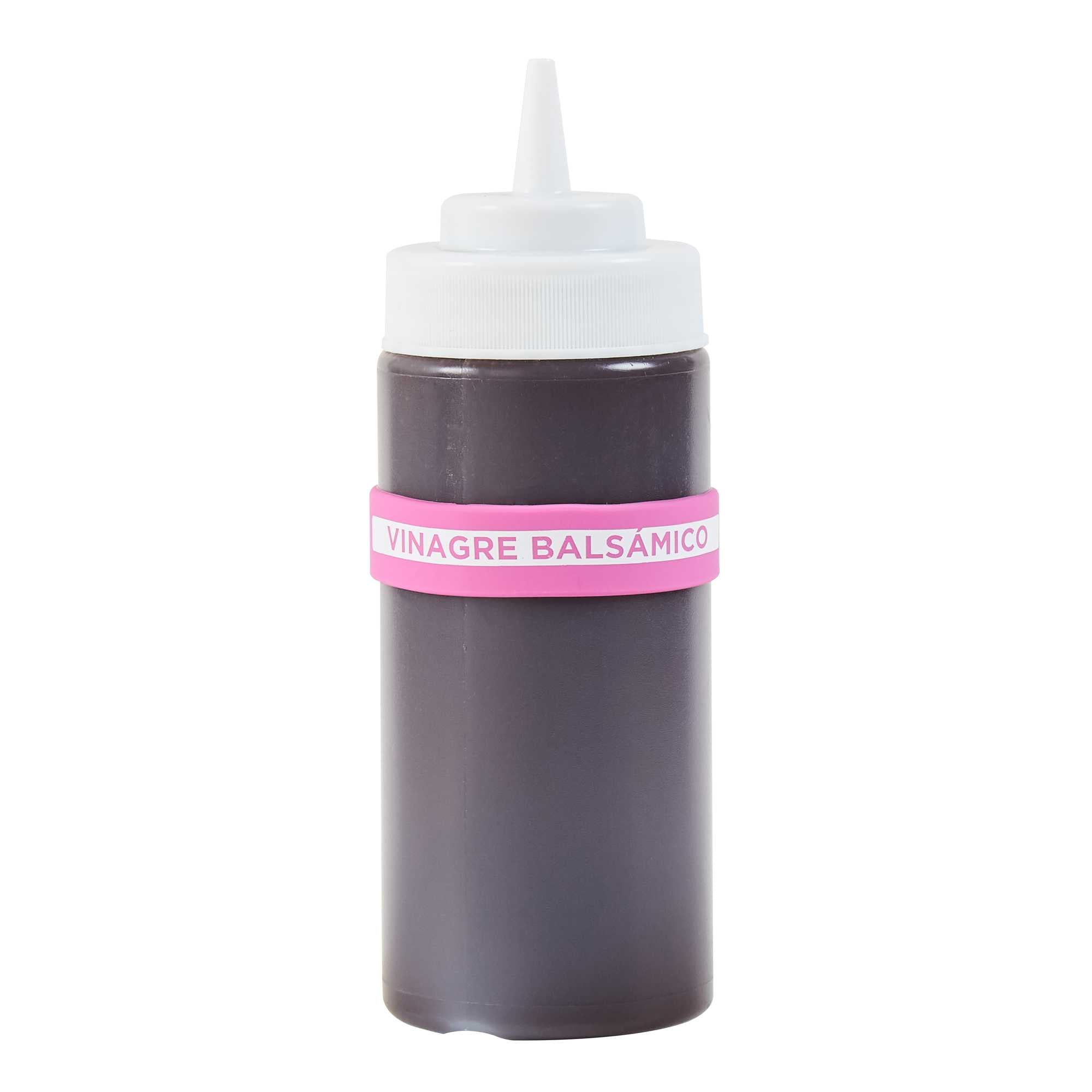 First In First Out Purple Silicone Balsamic Vinegar Label Band - Fits 16, 20 and 24 oz Squeeze Bottles - 1 count box