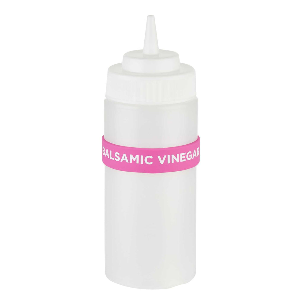 First In First Out Purple Silicone Balsamic Vinegar Label Band - Fits 16, 20 and 24 oz Squeeze Bottles - 1 count box
