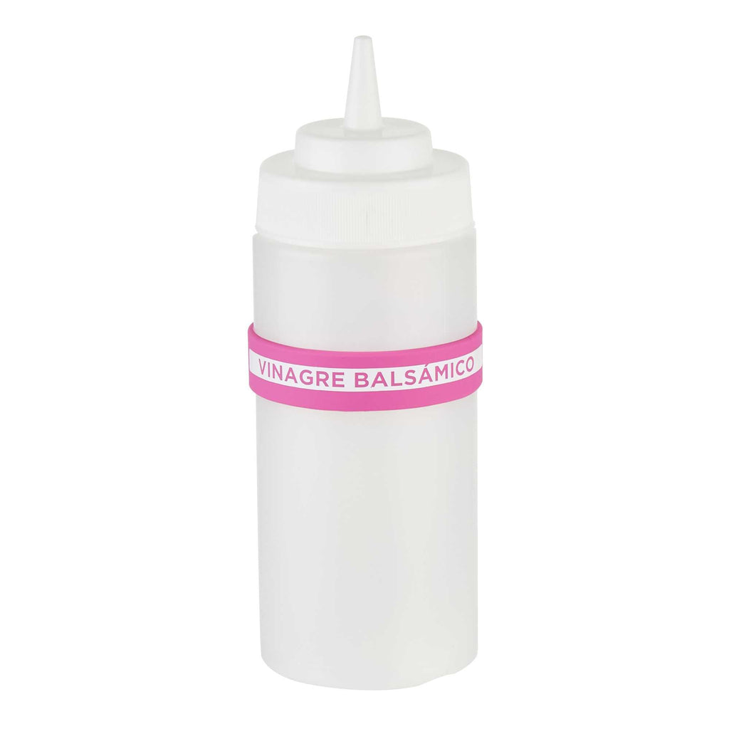 First In First Out Purple Silicone Balsamic Vinegar Label Band - Fits 16, 20 and 24 oz Squeeze Bottles - 1 count box