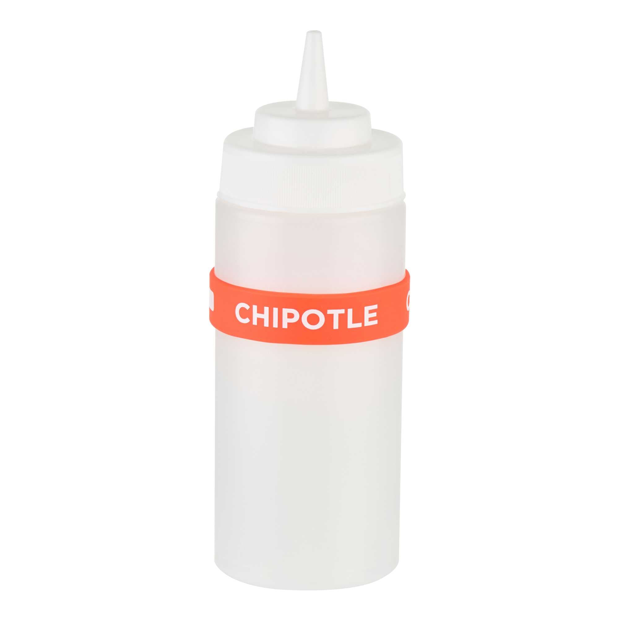 First In First Out Red Silicone Chipotle Label Band - Fits 16, 20 and 24 oz Squeeze Bottles - 1 count box