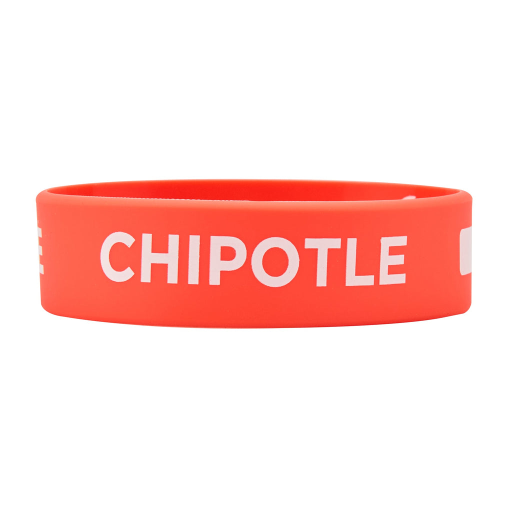 First In First Out Red Silicone Chipotle Label Band - Fits 16, 20 and 24 oz Squeeze Bottles - 10 count box