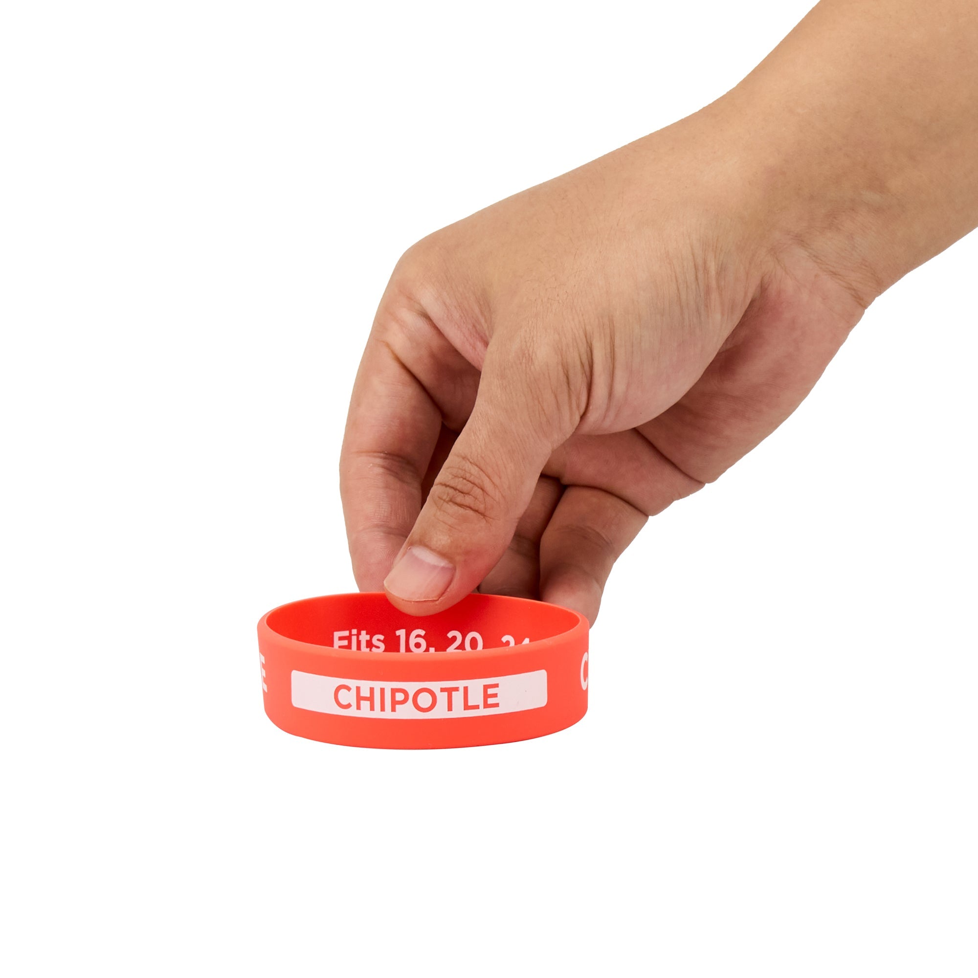 First In First Out Red Silicone Chipotle Label Band - Fits 16, 20 and 24 oz Squeeze Bottles - 10 count box