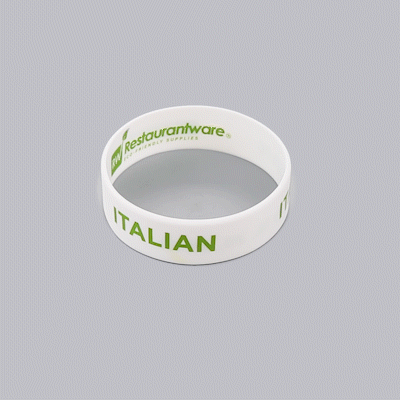 First In First Out White Silicone Italian Label Band - Fits 16, 20 and 24 oz Squeeze Bottles - 1 count box