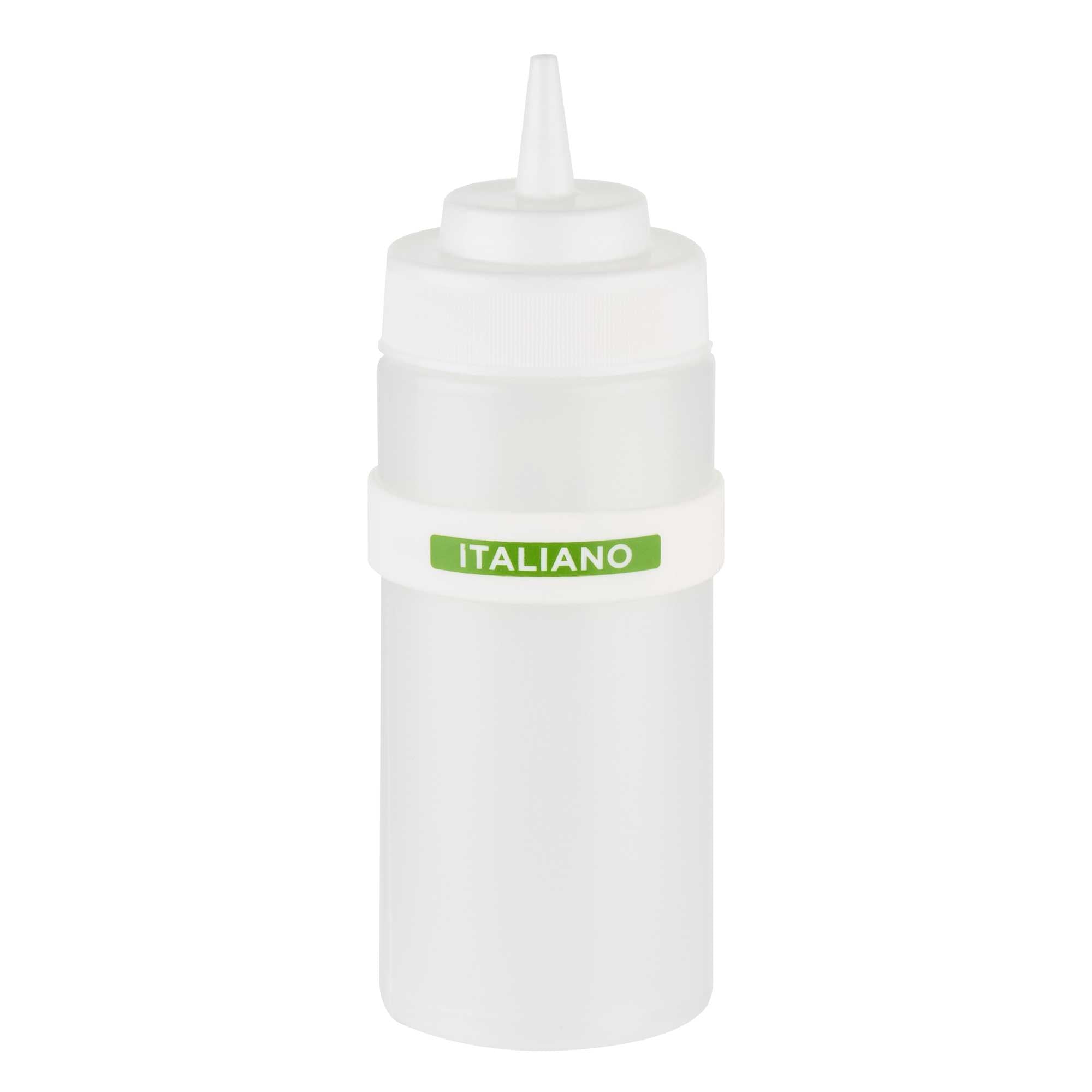 First In First Out White Silicone Italian Label Band - Fits 16, 20 and 24 oz Squeeze Bottles - 1 count box