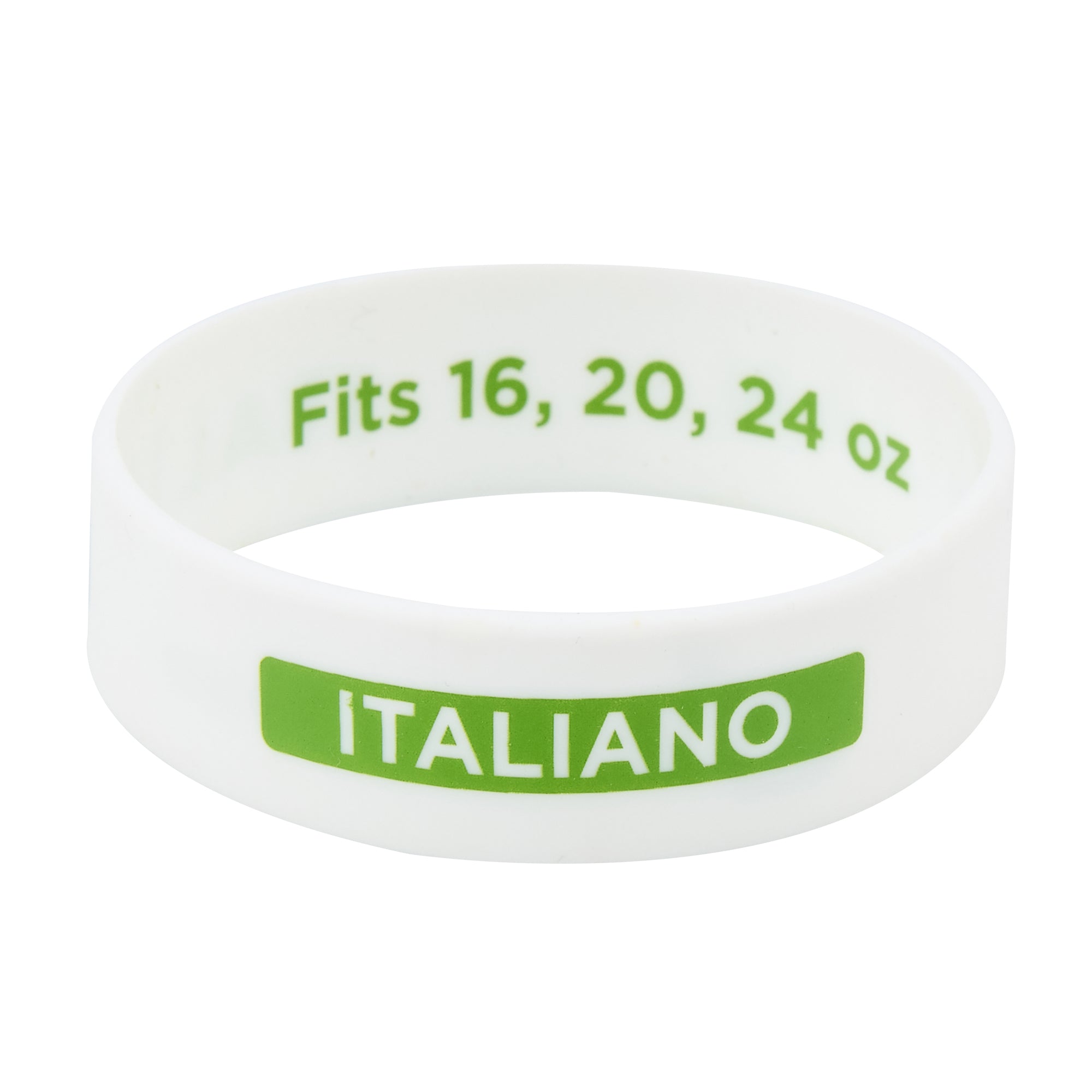 First In First Out White Silicone Italian Label Band - Fits 16, 20 and 24 oz Squeeze Bottles - 10 count box