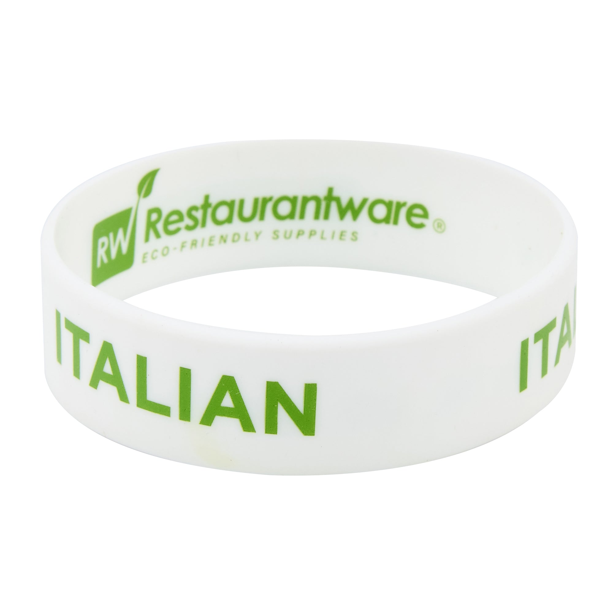 First In First Out White Silicone Italian Label Band - Fits 16, 20 and 24 oz Squeeze Bottles - 10 count box