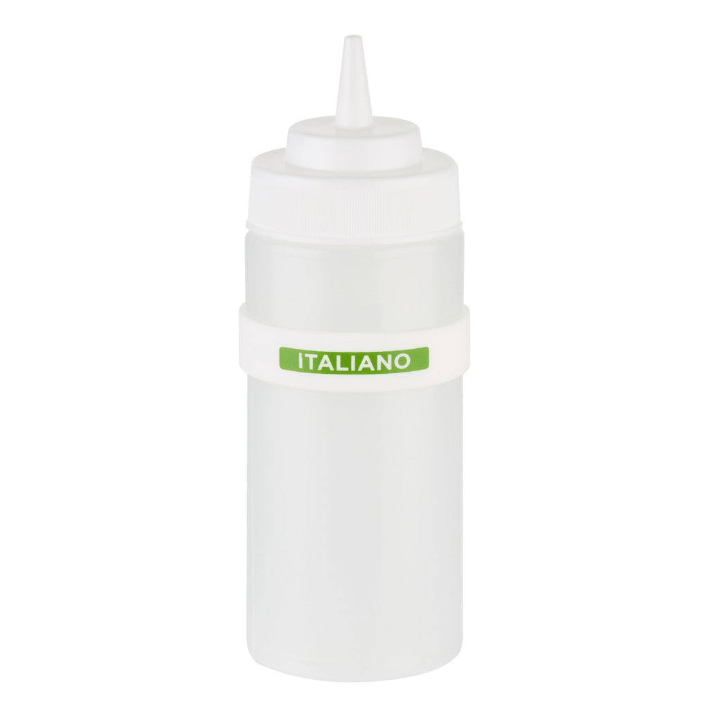 First In First Out White Silicone Italian Label Band - Fits 16, 20 and 24 oz Squeeze Bottles - 10 count box