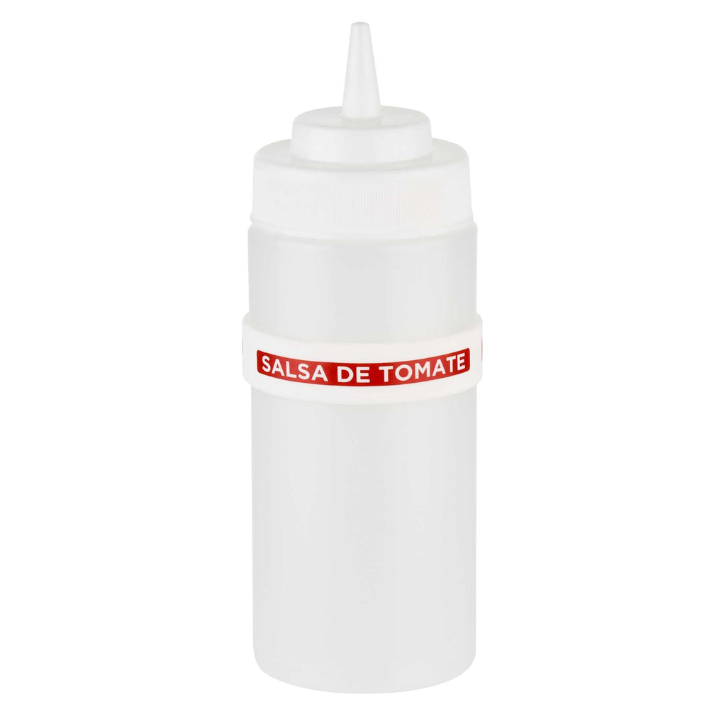 First In First Out White Silicone Ketchup Label Band - Fits 16, 20 and 24 oz Squeeze Bottles - 1 count box