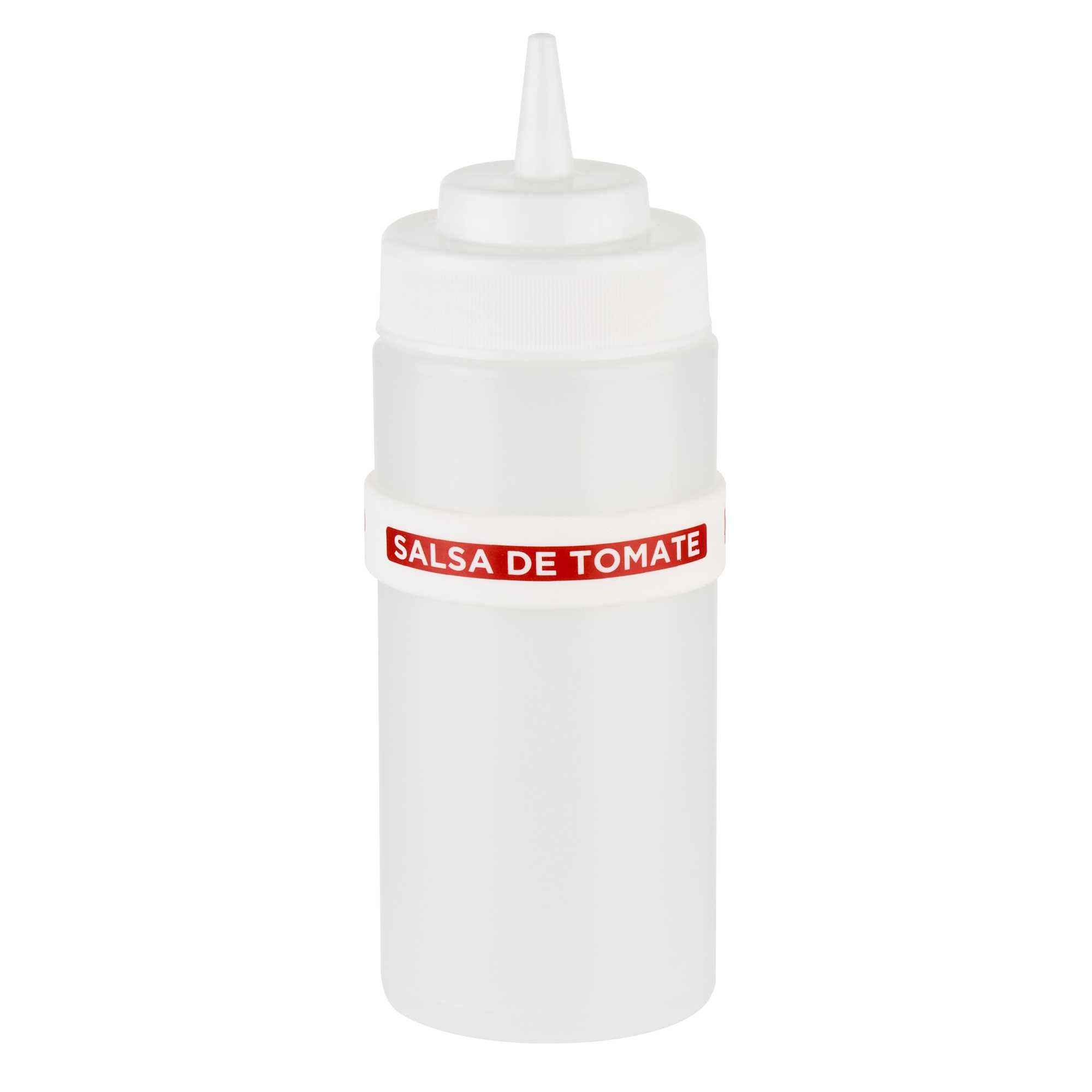 First In First Out White Silicone Ketchup Label Band - Fits 16, 20 and 24 oz Squeeze Bottles - 1 count box