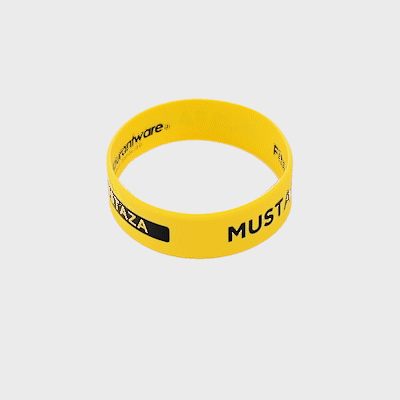 First In First Out Yellow Silicone Mustard Label Band - Fits 16, 20 and 24 oz Squeeze Bottles - 1 count box