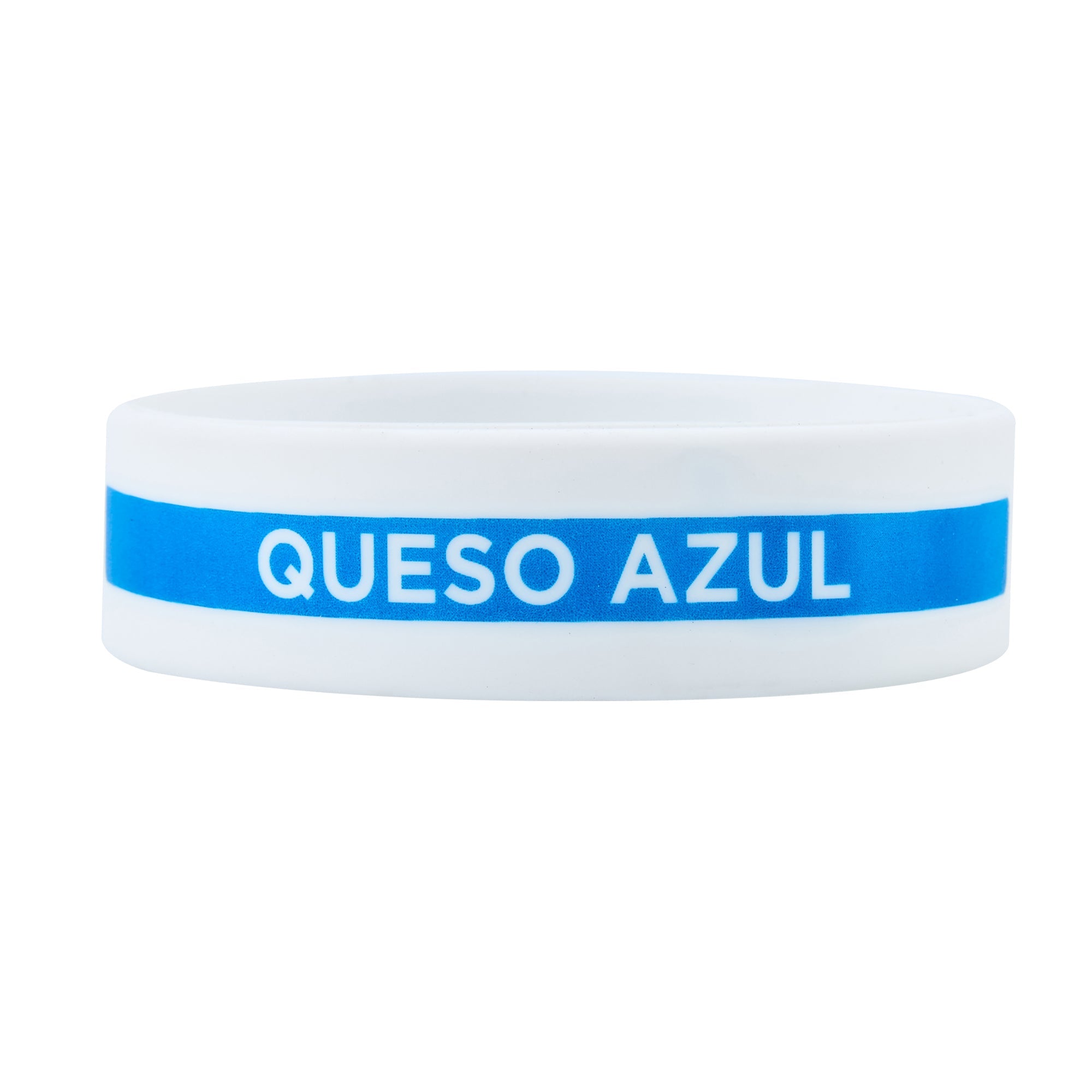 First In First Out White Silicone Blue Cheese Label Band - Fits 16, 20 and 24 oz Squeeze Bottles - 10 count box