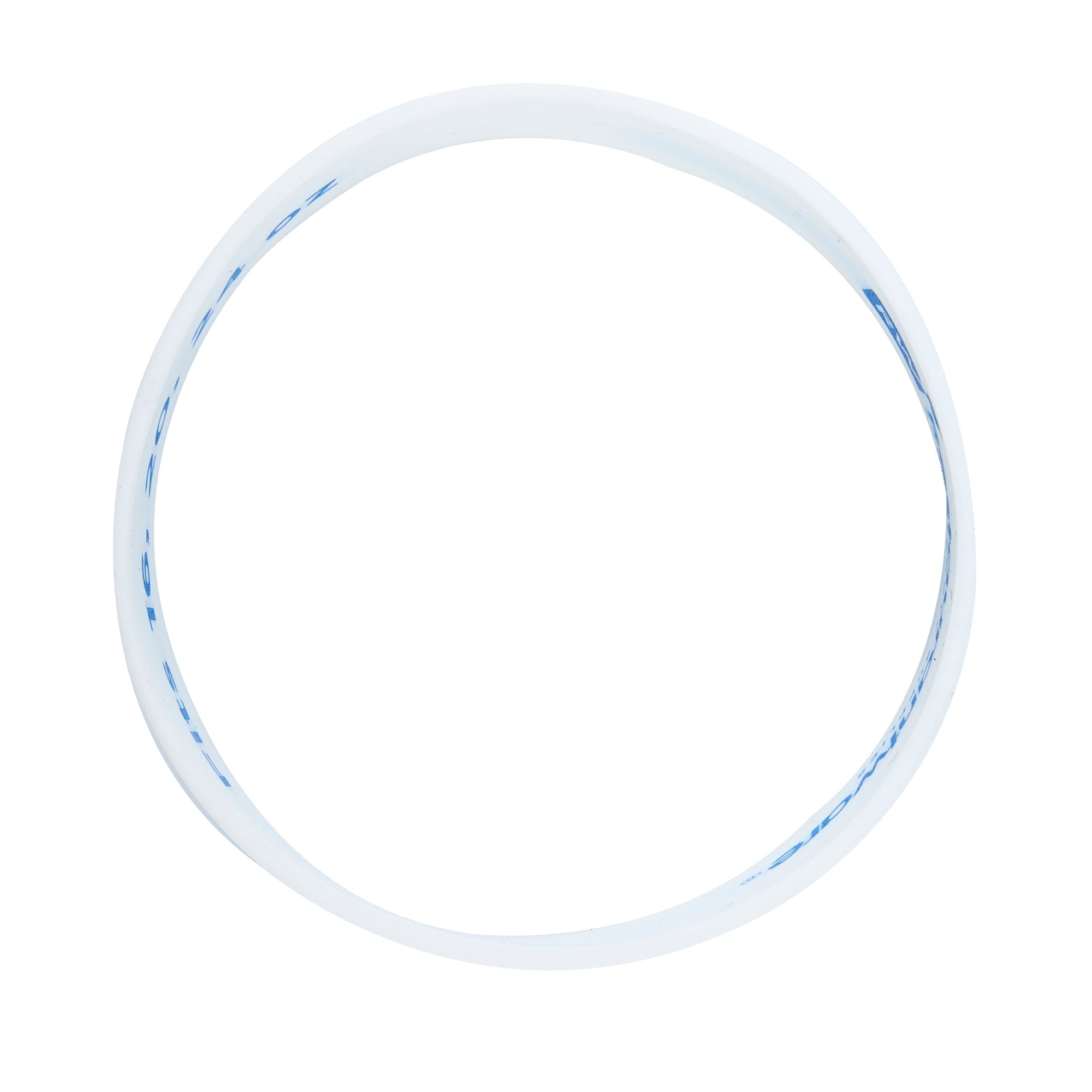 First In First Out White Silicone Blue Cheese Label Band - Fits 16, 20 and 24 oz Squeeze Bottles - 10 count box