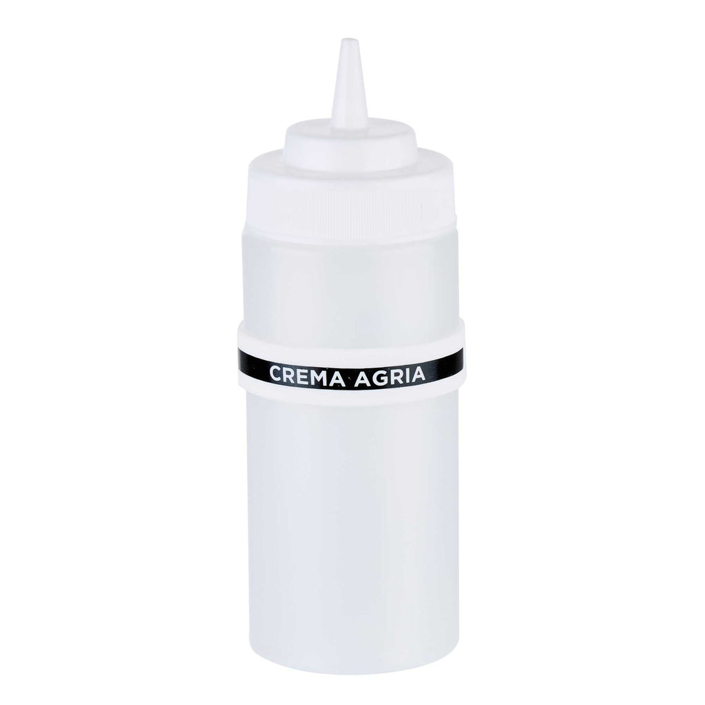 First In First Out White Silicone Sour Cream Label Band - Fits 16, 20 and 24 oz Squeeze Bottles - 1 count box