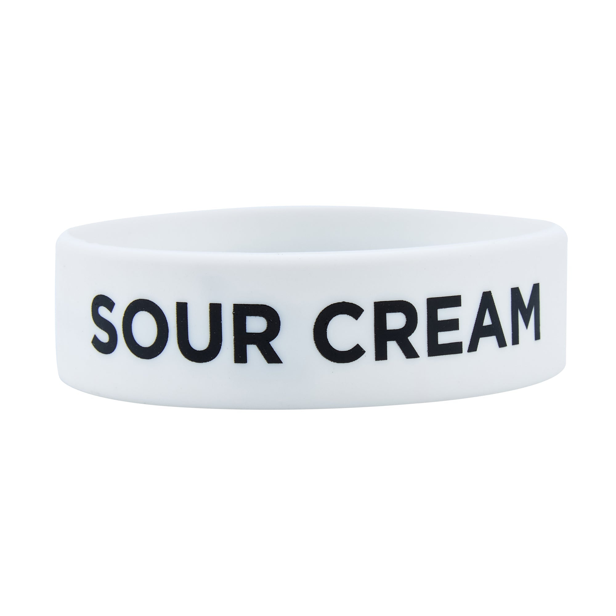 First In First Out White Silicone Sour Cream Label Band - Fits 16, 20 and 24 oz Squeeze Bottles - 10 count box
