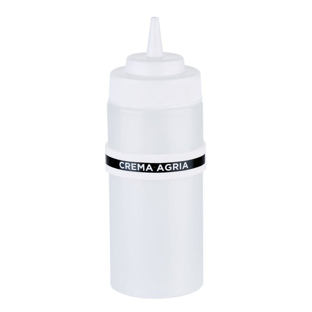 First In First Out White Silicone Sour Cream Label Band - Fits 16, 20 and 24 oz Squeeze Bottles - 10 count box