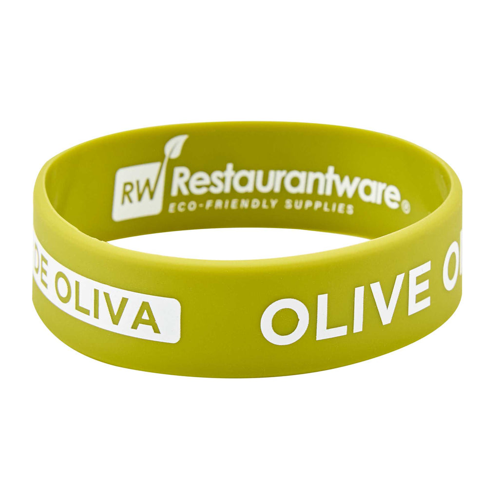 First In First Out Green Silicone Olive Oil Label Band - Fits 16, 20 and 24 oz Squeeze Bottles - 1 count box