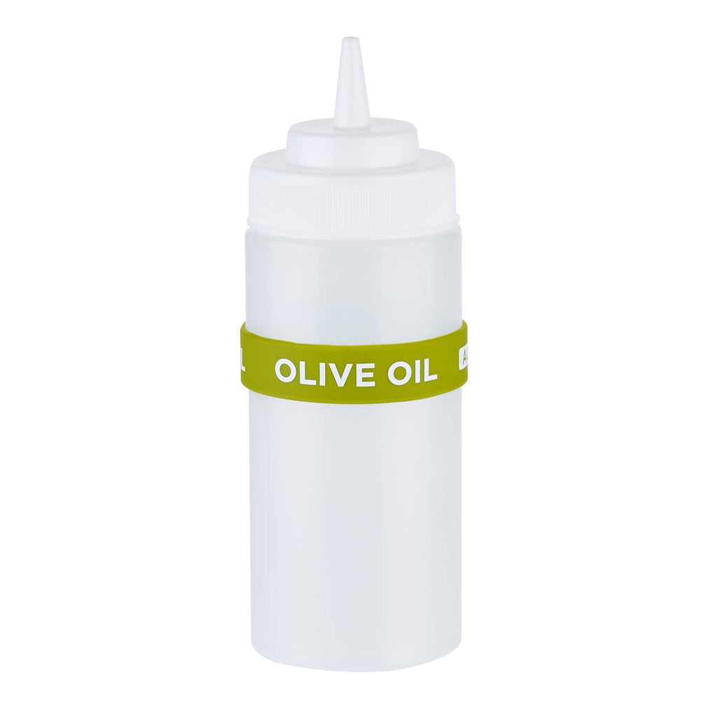 First In First Out Green Silicone Olive Oil Label Band - Fits 16, 20 and 24 oz Squeeze Bottles - 1 count box