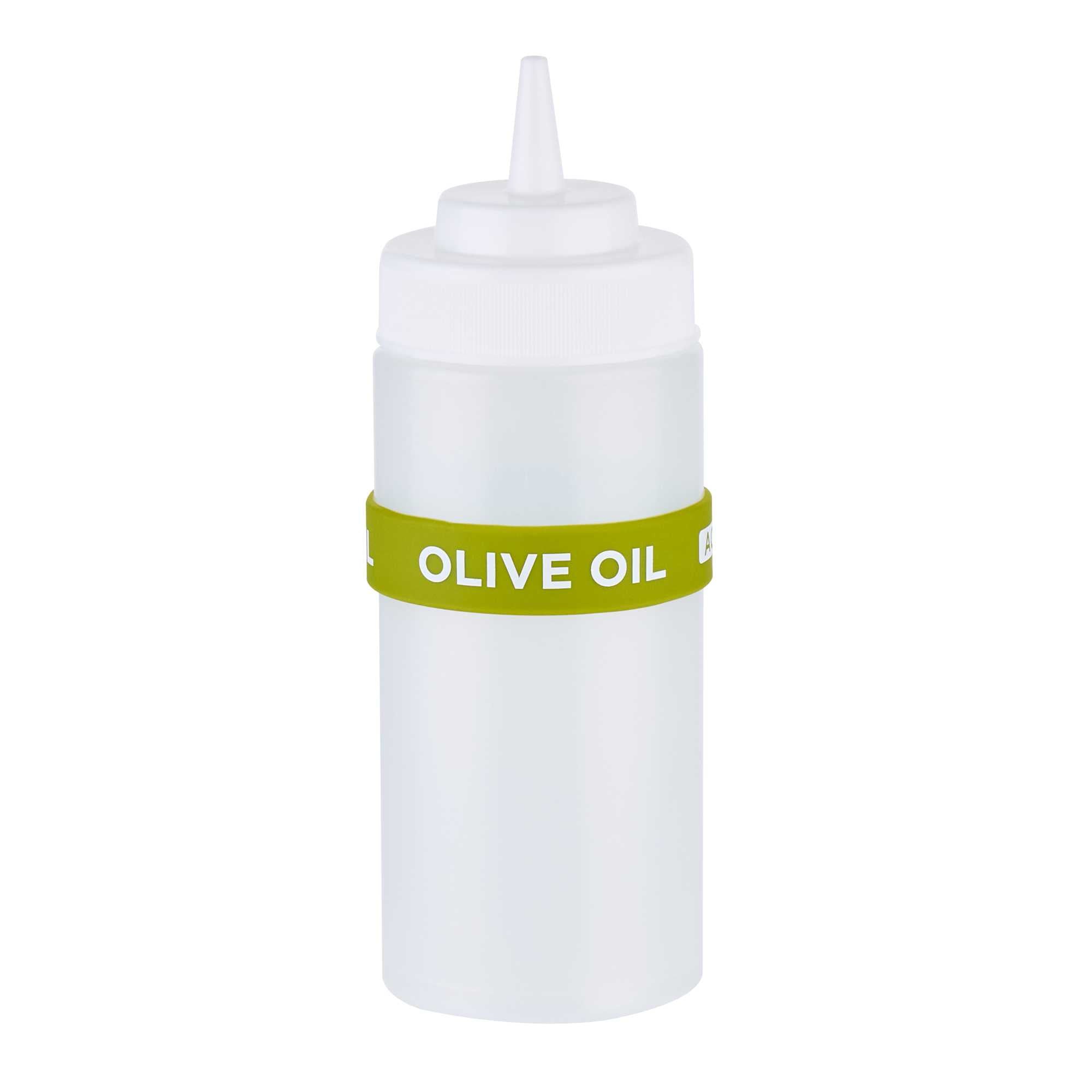 First In First Out Green Silicone Olive Oil Label Band - Fits 16, 20 and 24 oz Squeeze Bottles - 1 count box