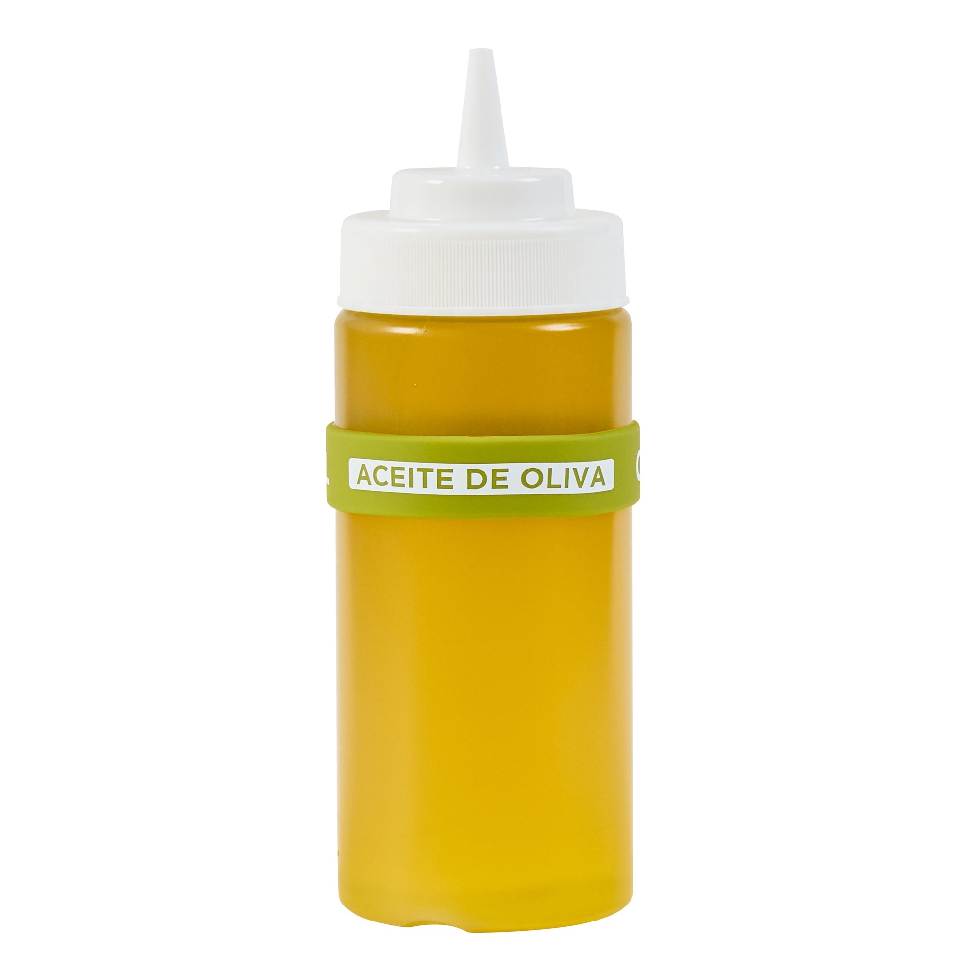 First In First Out Green Silicone Olive Oil Label Band - Fits 16, 20 and 24 oz Squeeze Bottles - 10 count box
