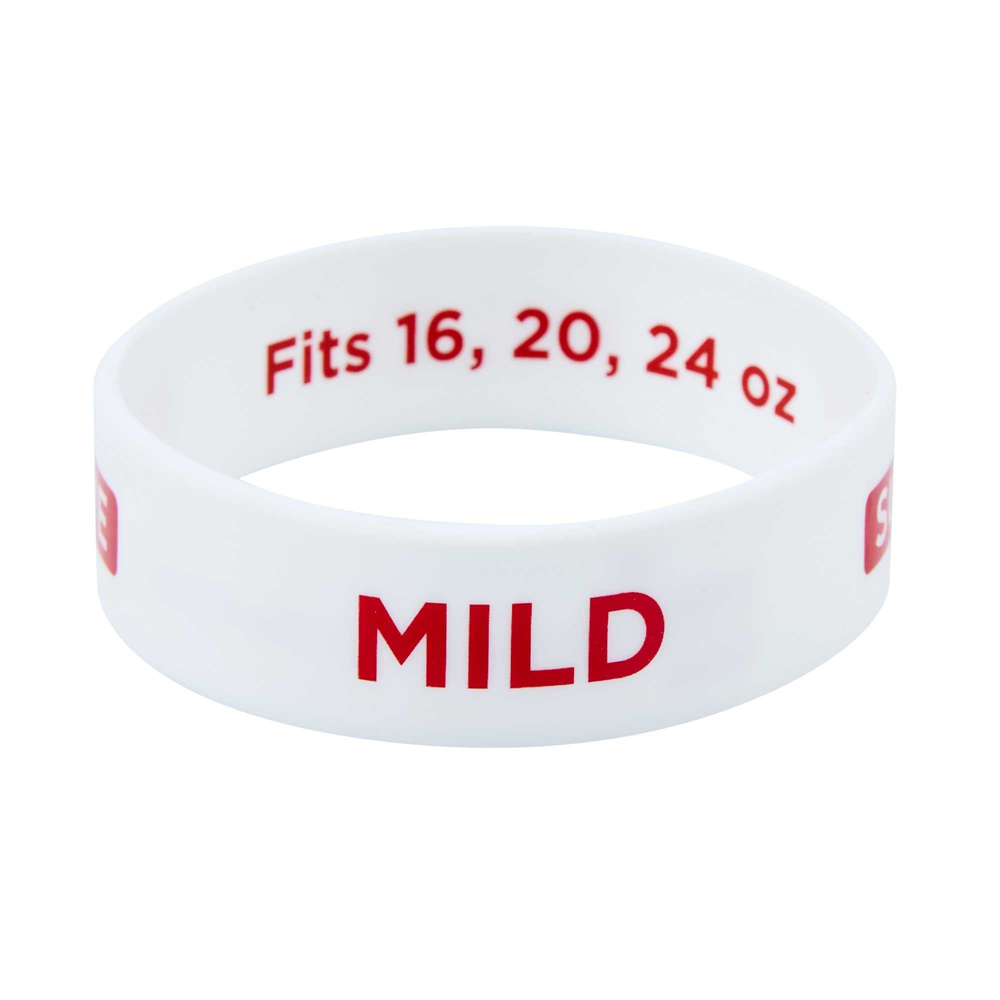First In First Out White Silicone Mild Label Band - Fits 16, 20 and 24 oz Squeeze Bottles - 1 count box