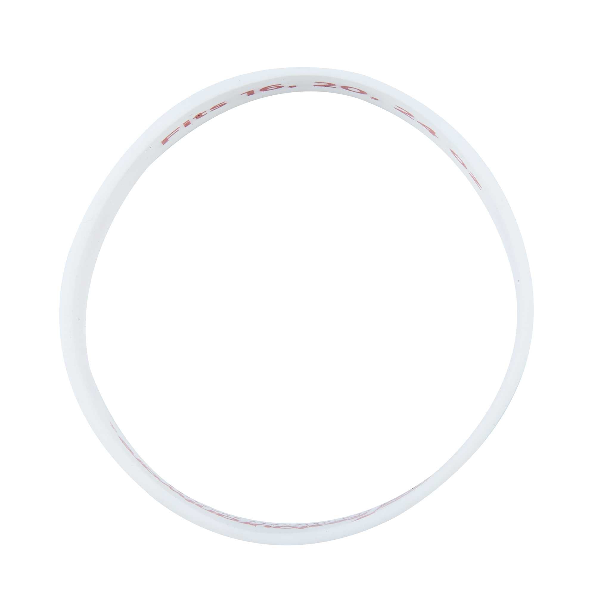 First In First Out White Silicone Mild Label Band - Fits 16, 20 and 24 oz Squeeze Bottles - 1 count box