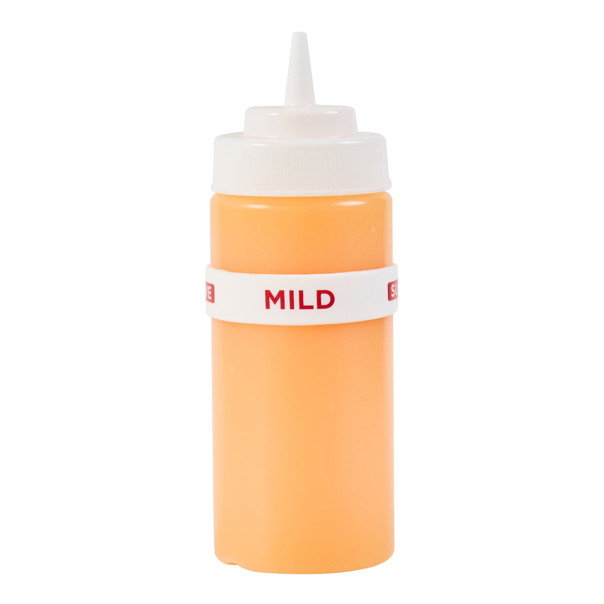 First In First Out White Silicone Mild Label Band - Fits 16, 20 and 24 oz Squeeze Bottles - 10 count box