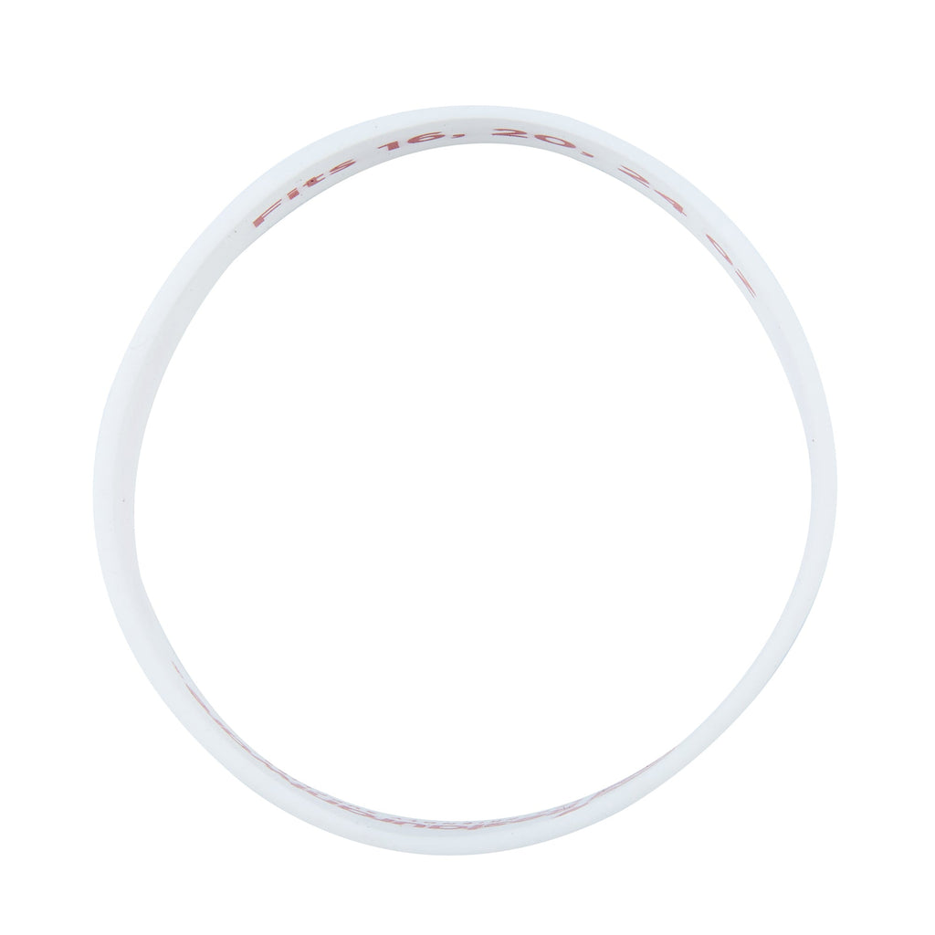 First In First Out White Silicone Mild Label Band - Fits 16, 20 and 24 oz Squeeze Bottles - 10 count box