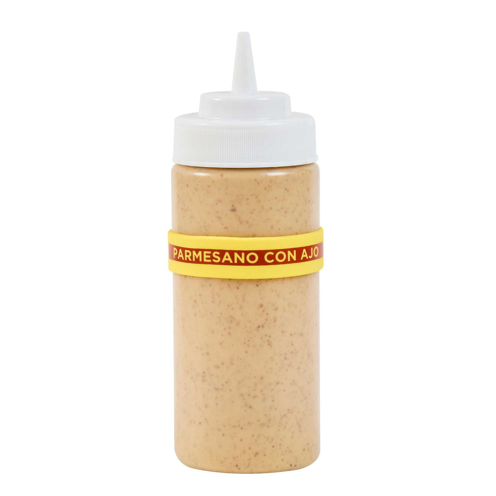 First In First Out Yellow Silicone Garlic Parmesan Label Band - Fits 16, 20 and 24 oz Squeeze Bottles - 1 count box