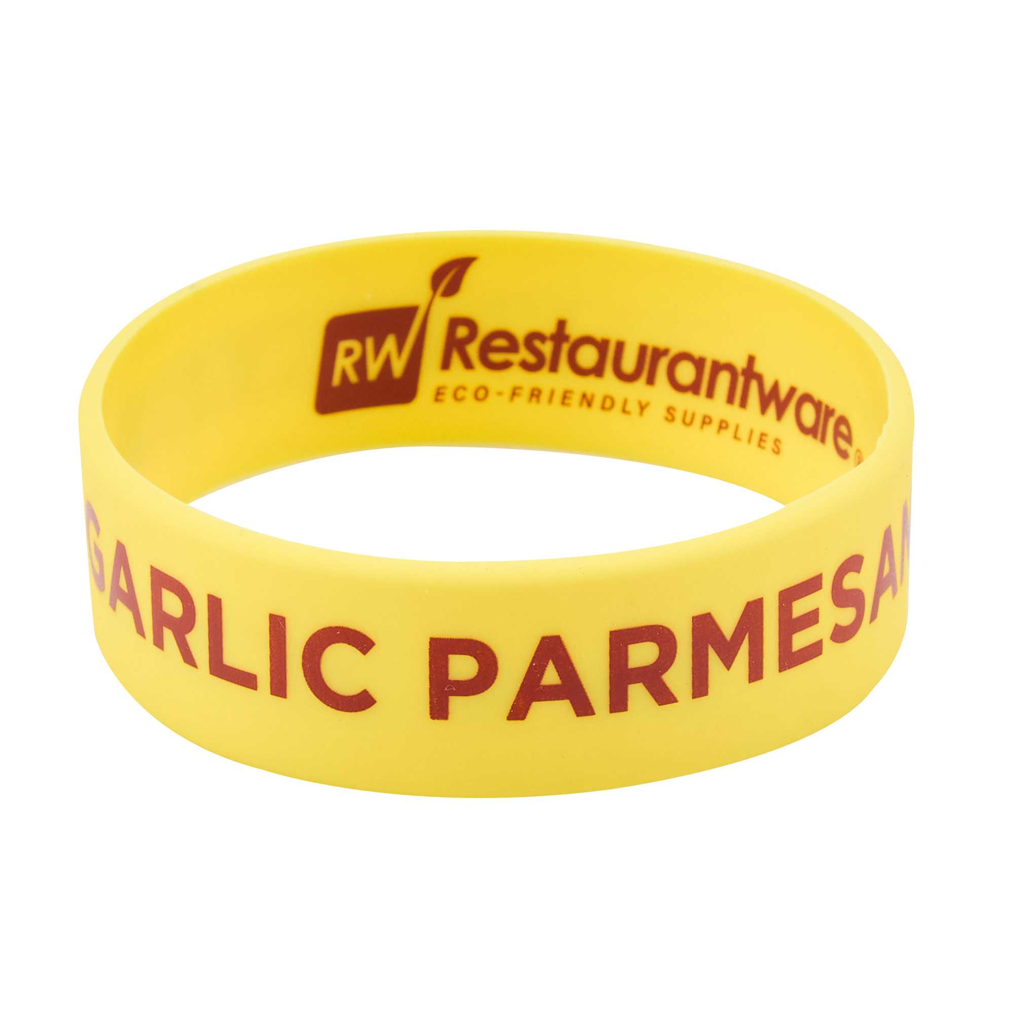 First In First Out Yellow Silicone Garlic Parmesan Label Band - Fits 16, 20 and 24 oz Squeeze Bottles - 1 count box