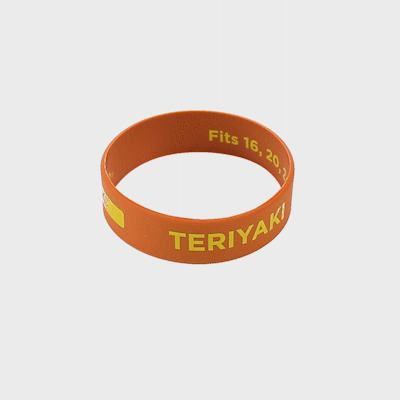 First In First Out Brown Silicone Teriyaki Label Band - Fits 16, 20 and 24 oz Squeeze Bottles - 1 count box